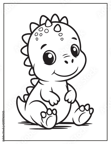 cute dinosaur coloring pages 