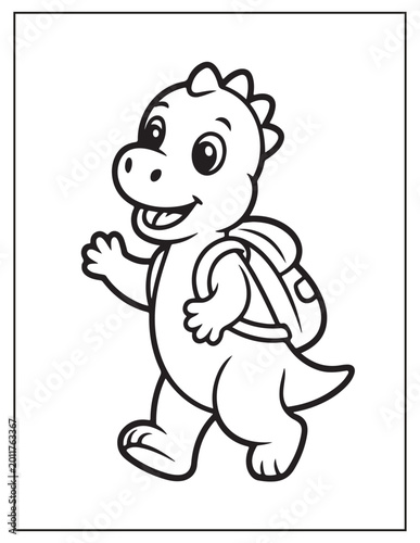 cute dinosaur coloring pages 