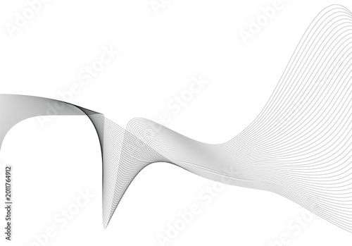 Fotografie Abstract black and white geometric composition with swirls abstract art op art a