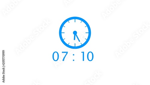 Minute and seconds countdown timer clock illustration.