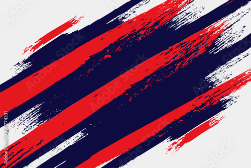 Diagonal Red Blue Navy Grunge Stripe Background
