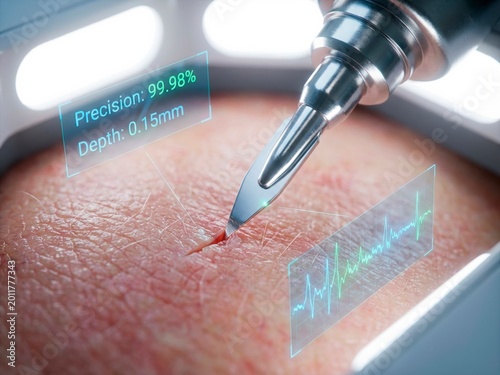 Extreme Macro Robotic Microsurgery with Holographic Data Panels