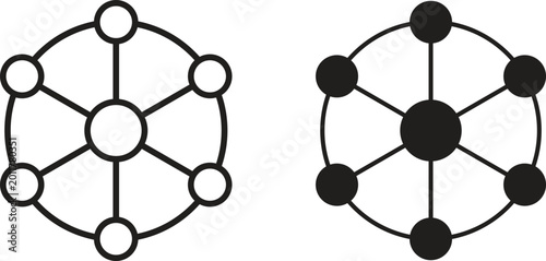 Dependency icon for social media, app, and web design. Vector illustration.