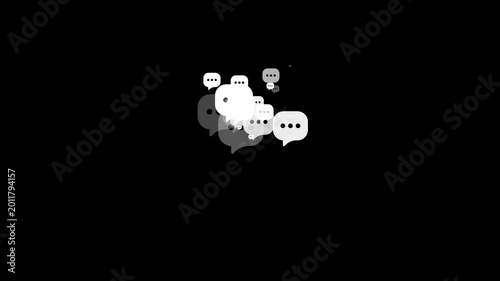 Social media emoji with SMS isolated icon for reaction animation .