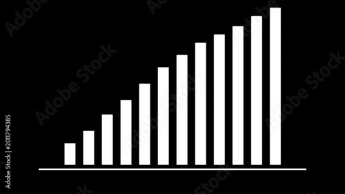 Grow chart business concept. colorful growth graph diagrams showing increasing profits.
