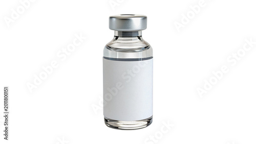 Photos medical vial for injection with blank label  isolated on transparent background