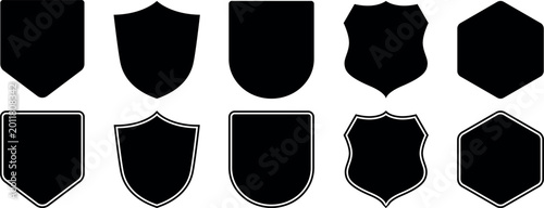 Foto Shield icons set