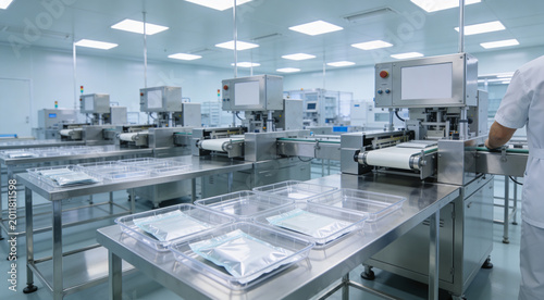 Valokuva Automated packaging line in a sterile pharmaceutical manufacturing facility