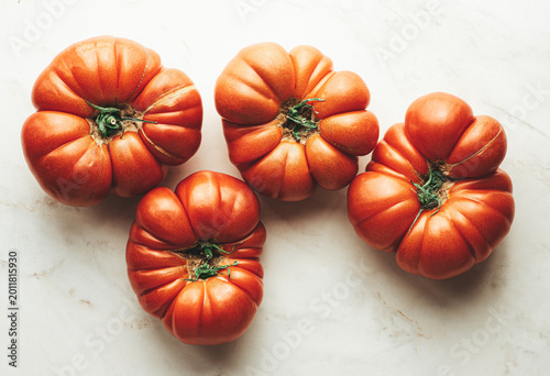 Organic Bull's Heart tomatoes, Italian heritage vegetables 