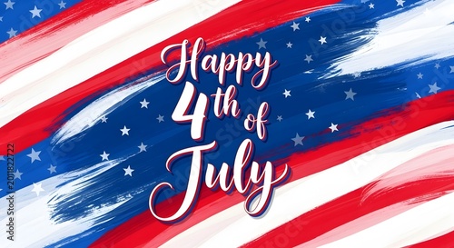 Happy 4th of July independence day patriotic background.
