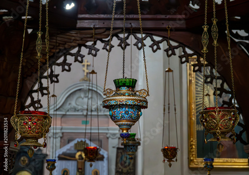 Interior of the Orthodox Church of the Holy Spirit in Vilnius, Lithuania