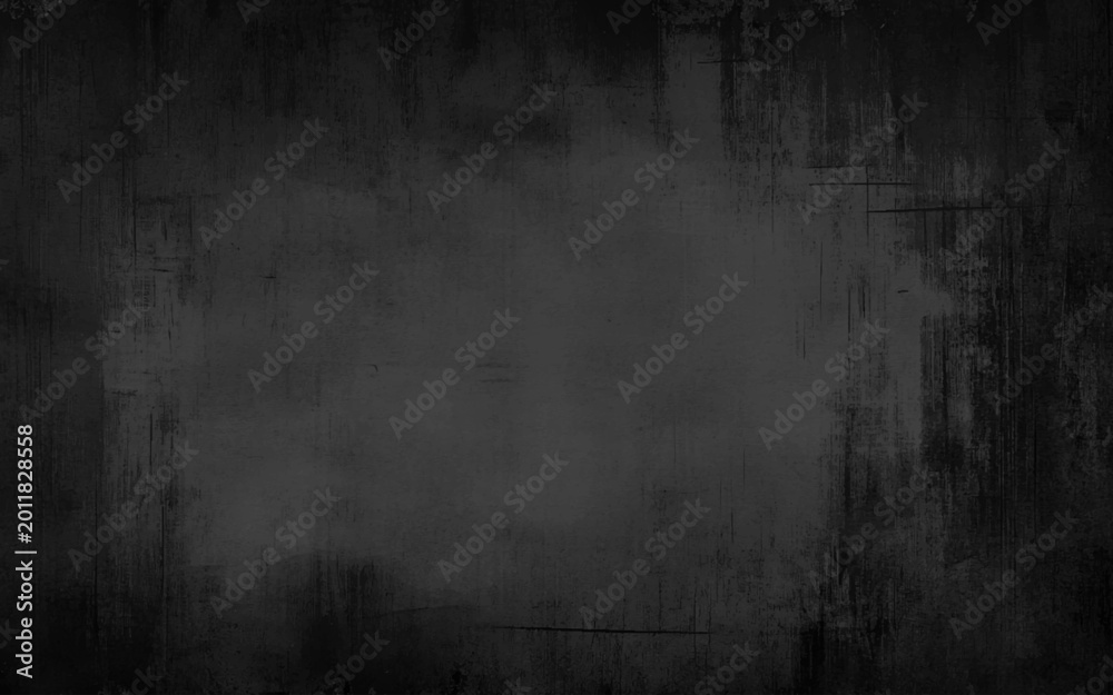 Fototapeta premium Grey textured concrete wall background. Close-up of black textured concrete