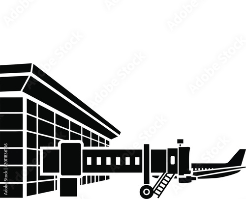 Black and white city skyline silhouette with skyscrapers and geometric patterns vector illustration