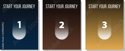 Modern Step by Step Journey Infographic Template with Gradient Background for Business Presentation