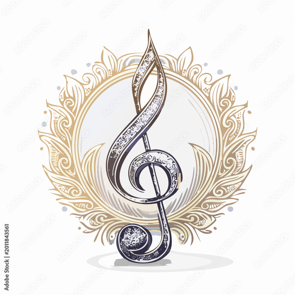 Fototapeta premium Music Treble Clef Musical Symbol.