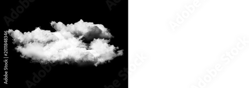A white fluffy cloud on a black background, perfect for design and artistic projects isolated on transparent background