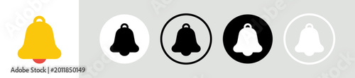 Fotografie notification bell icon graphic, editable stroke