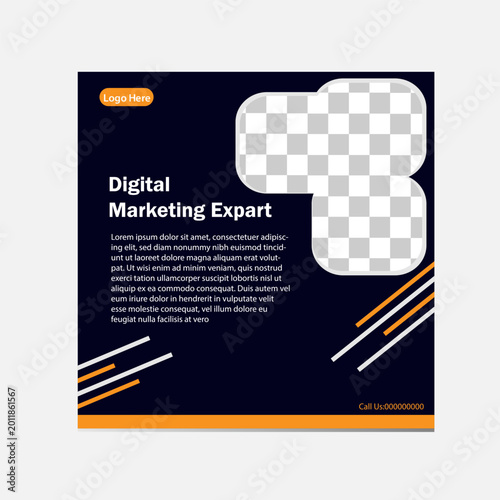 digitsl marketing banner design abstract