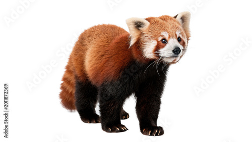 Tableau sur toile Beautiful red panda walking for nature wildlife safari and endangered animal spe