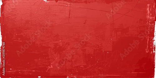 Tableau sur toile Aged dark red grunge wall texture with a rough antique paint pattern and blank b