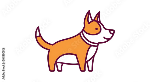 Cartoon fox with orange fur and white underbelly standing upright