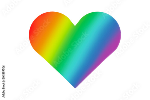 rainbow heart shapes, colorful symbol liquid design illustration