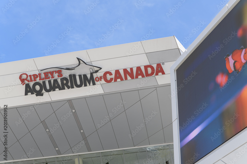 Obraz premium sign on the exterior of Ripley's Aquarium of Canada located at 288 Bremner Blvd, Toronto