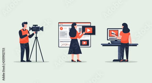 Foto Video Production Team Creating Content