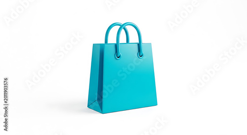 Teal tote bag with white cross symbol on a white background