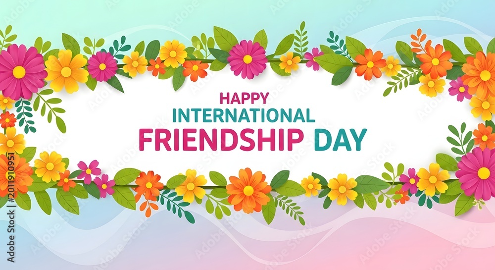 Naklejka premium Happy international friendship day celebration background