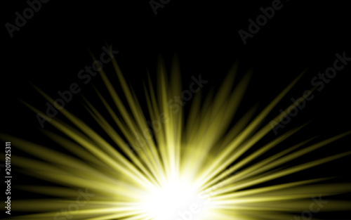 Bright golden sunburst light rays exploding from the bottom against a deep dark black background