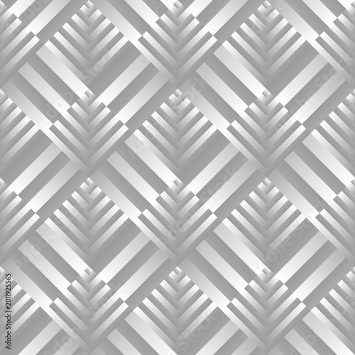 Seamless Diagonal Geometric Pattern Gray Gradient Background Winter Snowy Cold Flowers Surface
