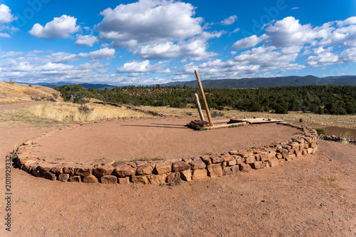 Canvastavla Entrance to a kiva at Pecos National Historic Site