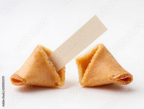 fortune cookie on white background