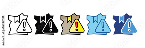 Tableau sur toile Damage  Icon Set Multiple Style Collection