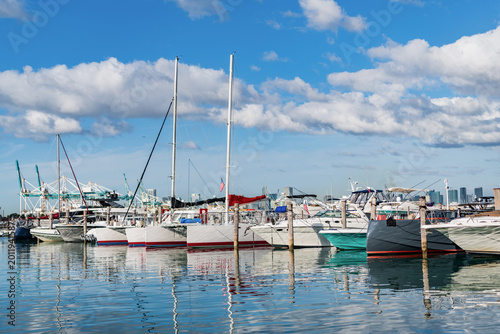 Tableau sur toile Miami sea marina