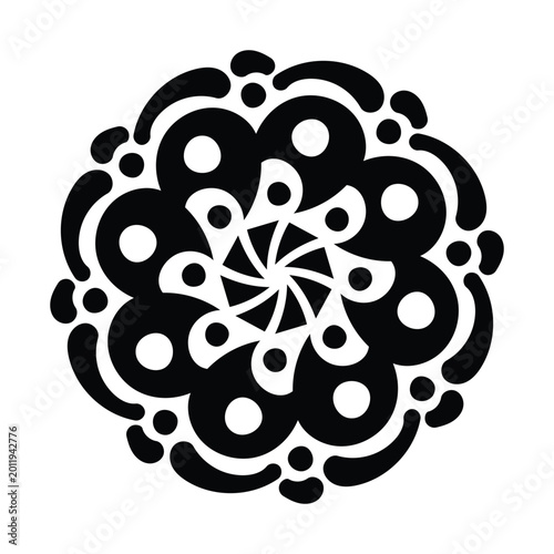Hand drawn doodle mandala art