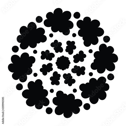 Hand drawn doodle mandala art