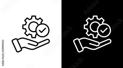 Servicing  White Icon Set Design