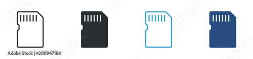 Tableau sur toile Memory card icon set