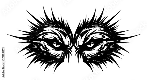 Obraz na plátne Closeup of owl face eyes staring.