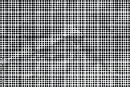 Bild auf Leinwand A close-up view of a crumpled gray fabric with a smooth texture and transparent