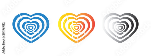 Fotografie Broken heart symbol, cracked heart icon, love loss concept