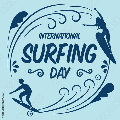 Canvas Print international surfing day, recreation, sports, water, ocean, sea, surfer, sport,
