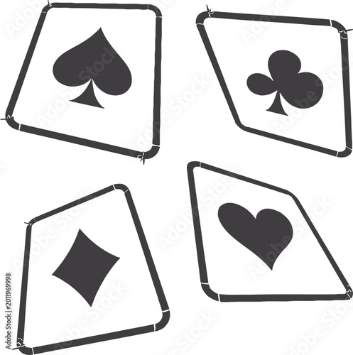 Photos Four suits of a standard playing card deck