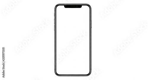Black smartphone mockup isolated on white background vector isolated on transparent background,png