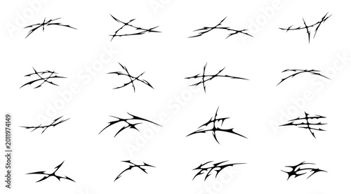 Fotografi Abstract tribal tattoo vector shapes