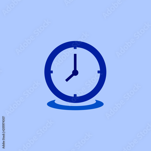 Free Download Blue vector clock icon with a modern circular design. Time management symbol for schedule, deadline, and efficiency. Professional logo element isolated on white background. - GFXLoad