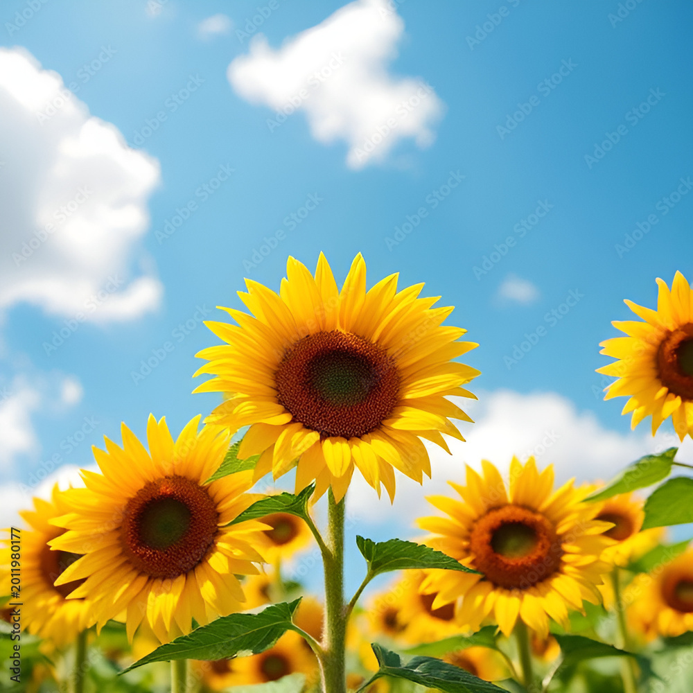 Fototapeta premium Fresh Floral Sky Background – Fresh Design