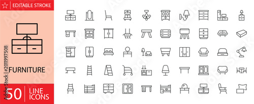 Fotografía Furniture icons set
